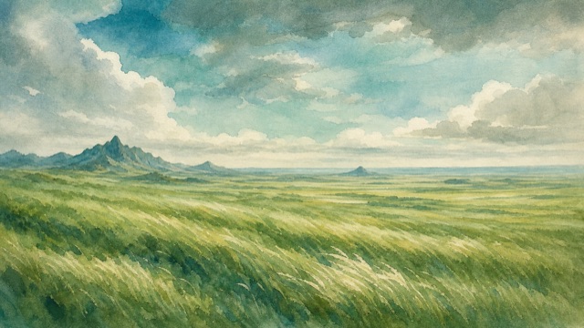 Capim até o horizonte