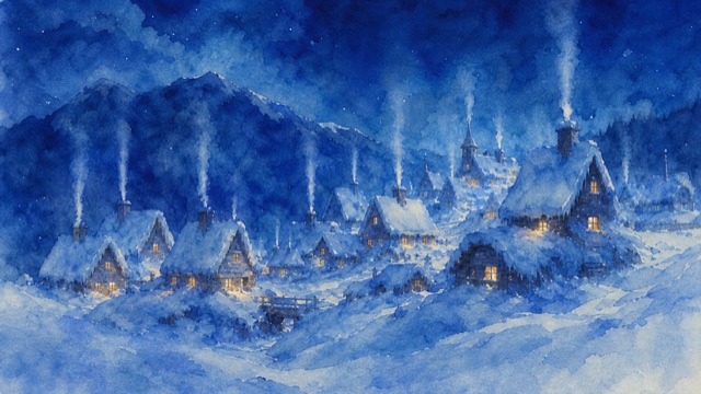 A casa soterrada na neve